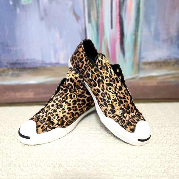 Converse Shoes - Converse Jack Purcell Leopard Print Sneaker Sz 8